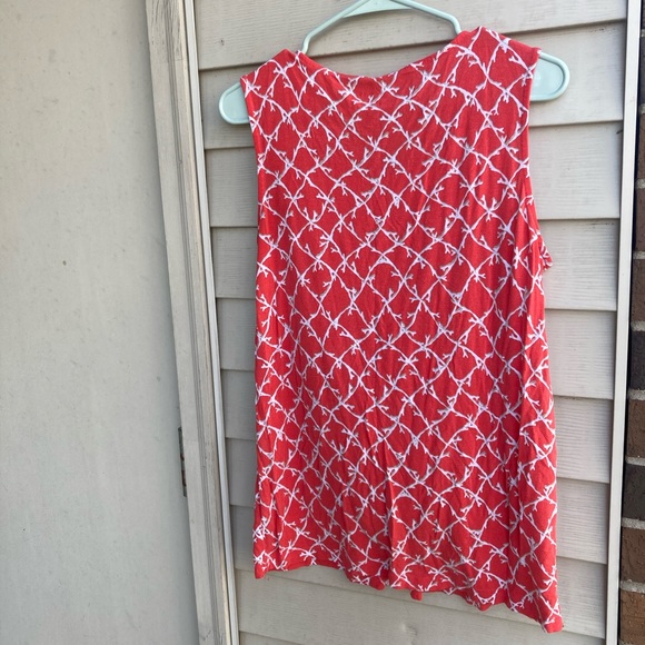 Croft and Barrow Printed Coral Tank Sz M - Picture 3 of 5